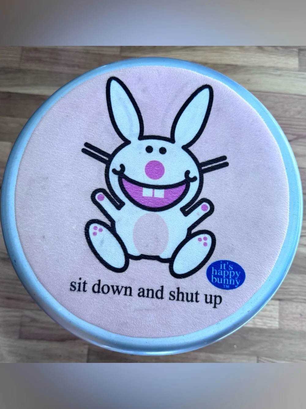 Vintage Y2K  “ It’s Happy Bunny” Folding Stool - “sit down and shut up”
